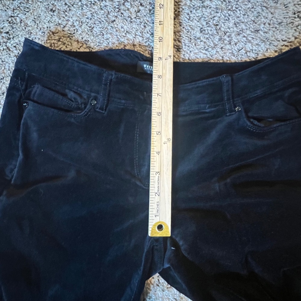White House Black Market Blanc Black‎ Velvet Boot Leg Pants Womens 2R RN111459 - Picture 6 of 8